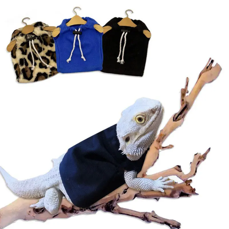 1-Piece Lizard Pet Costume with Leash and Hat, Small Animal Walk-Ready Outdoor Wear for Walking Outings, One-Piece
