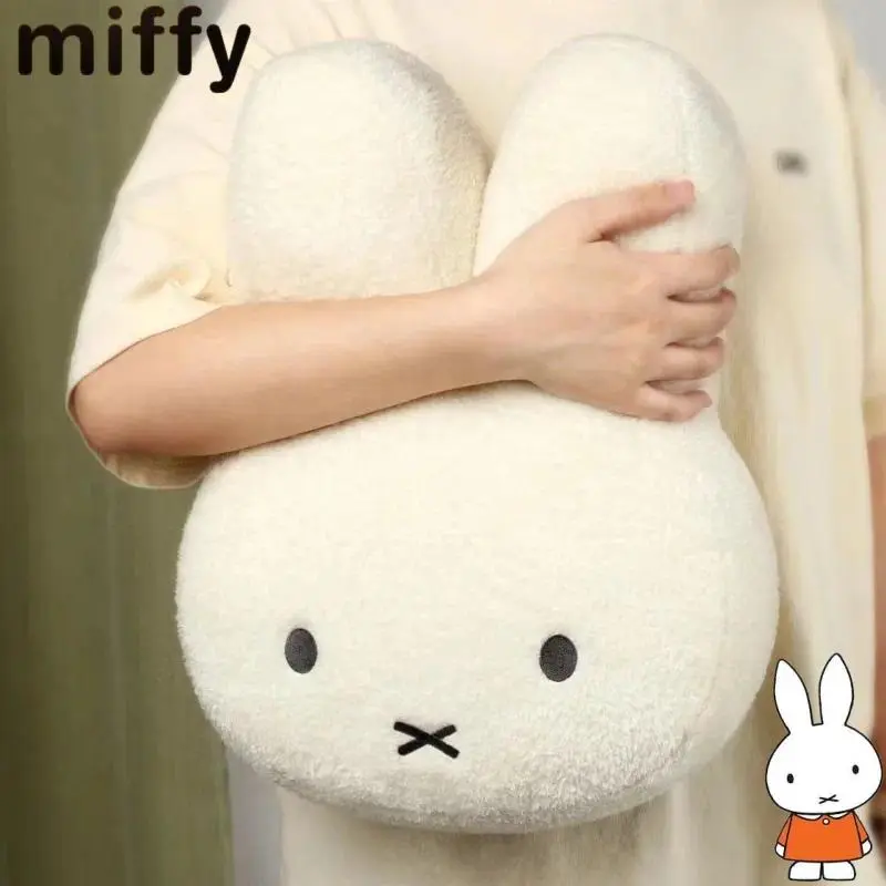 Simple Miffy Rabbit New Sweet Cute Creative Cartoon Pattern Plush Toy Pillow Fashionable Soft Comfortable Lumbar Cushion Gift