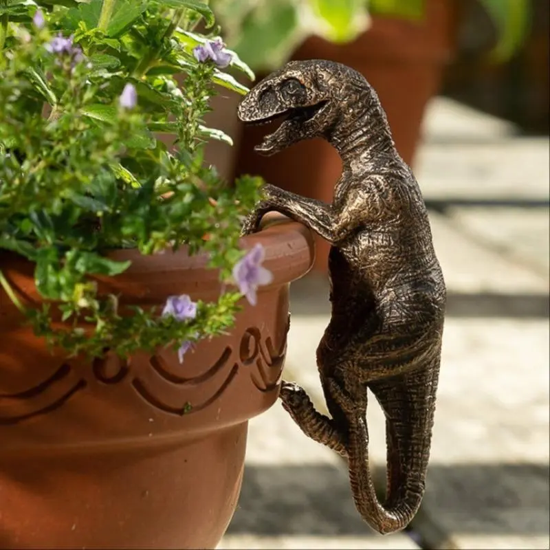 Vintage Resin Dinosaur Design Decorative Garden Decoration, Outdoor Garden Decoration, Garden Sculptures & Statues, Home Decor Supplies