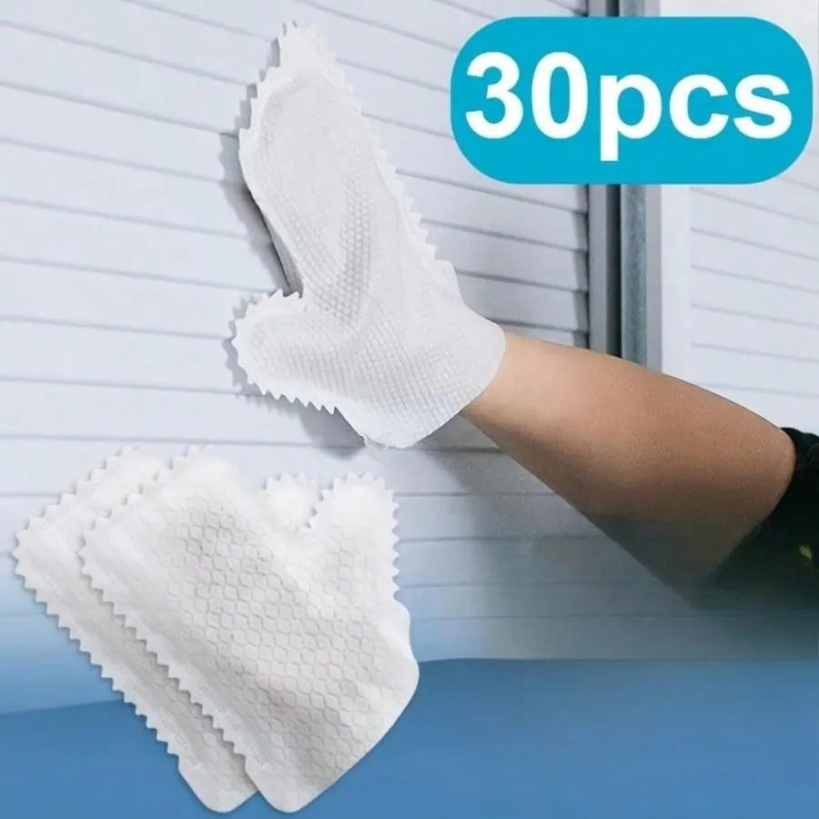 30/60pcs Microfiber Dusting Gloves, Versatile for Wet and Dry Use, Easy to Use as Cloth Glove, Ideal for Kitchen, Bedroom, Car, Furniture, Windows, Cleaning Gloves