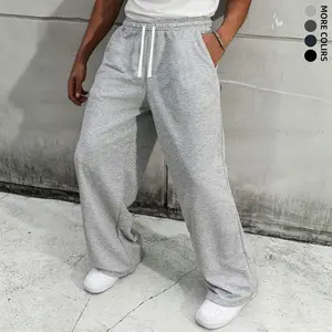 Men’s Loose Wide Leg Sweatpants with Drawstring Waist, Soft Casual Trousers, Essential Basic Summer Outfits for Trendy Men’s Fashion Daily Wear