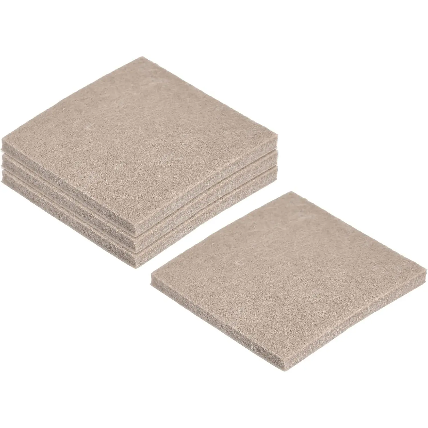 Felt Furniture Pads Self Adhesive Square Furniture Felt Pads, Anti Scratch Floor Protectors for Furniture  Hardwood Floor 2 Inch x 2 Inch Beige 12 count