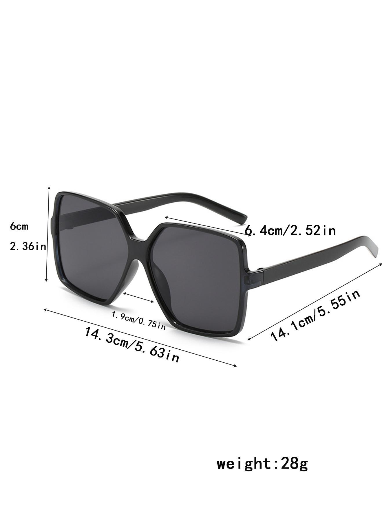 Casual Stylish Geometric Large-frame Gradient Decorative Eyeglasses, Perfect for Men and Women, Suitable for Summer Travel and Photography