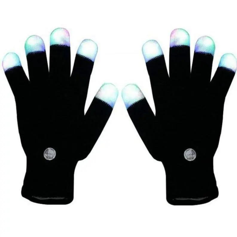 Unisex Sporty LED Flashing Gloves with Finger LEDs, Sports & Outdoor Accessories for Parties, Concerts, Sporty Sports Gloves
