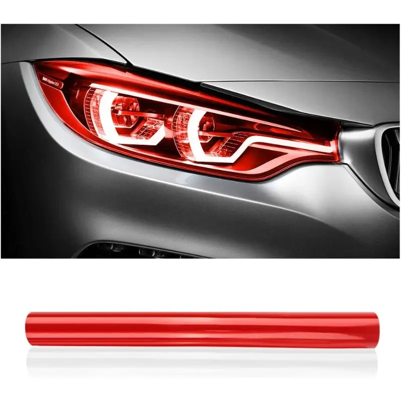 Car headlight color changing film, car modification additives for general models, bright vinyl film protective film for car headlights/taillights/fog lights, perfect color matching, unique high return rate (purple, red, black)