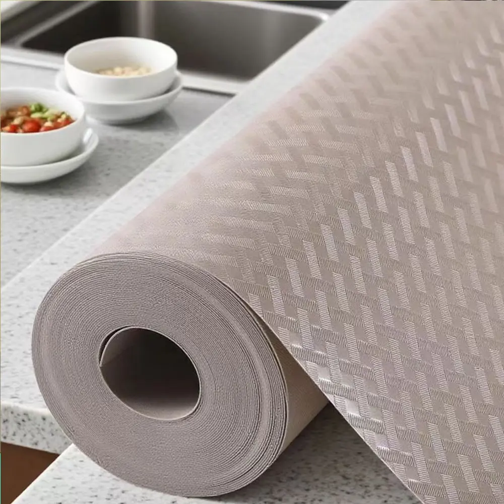 Thick Drawer Shelf & Cabinet Liner Roll, Strong Grip Non-Adhesive Liners for Kitchen Cabinets, Bathrooms, Easy Install Breathable Material