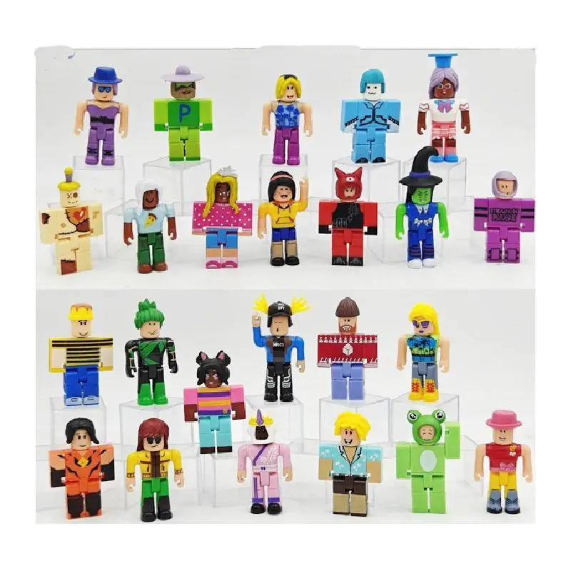 Roblox 24pcs Plastic Action Figures Set Virtual World Characters Collectible Ornaments Desktop Decor Box Packed For Collectors