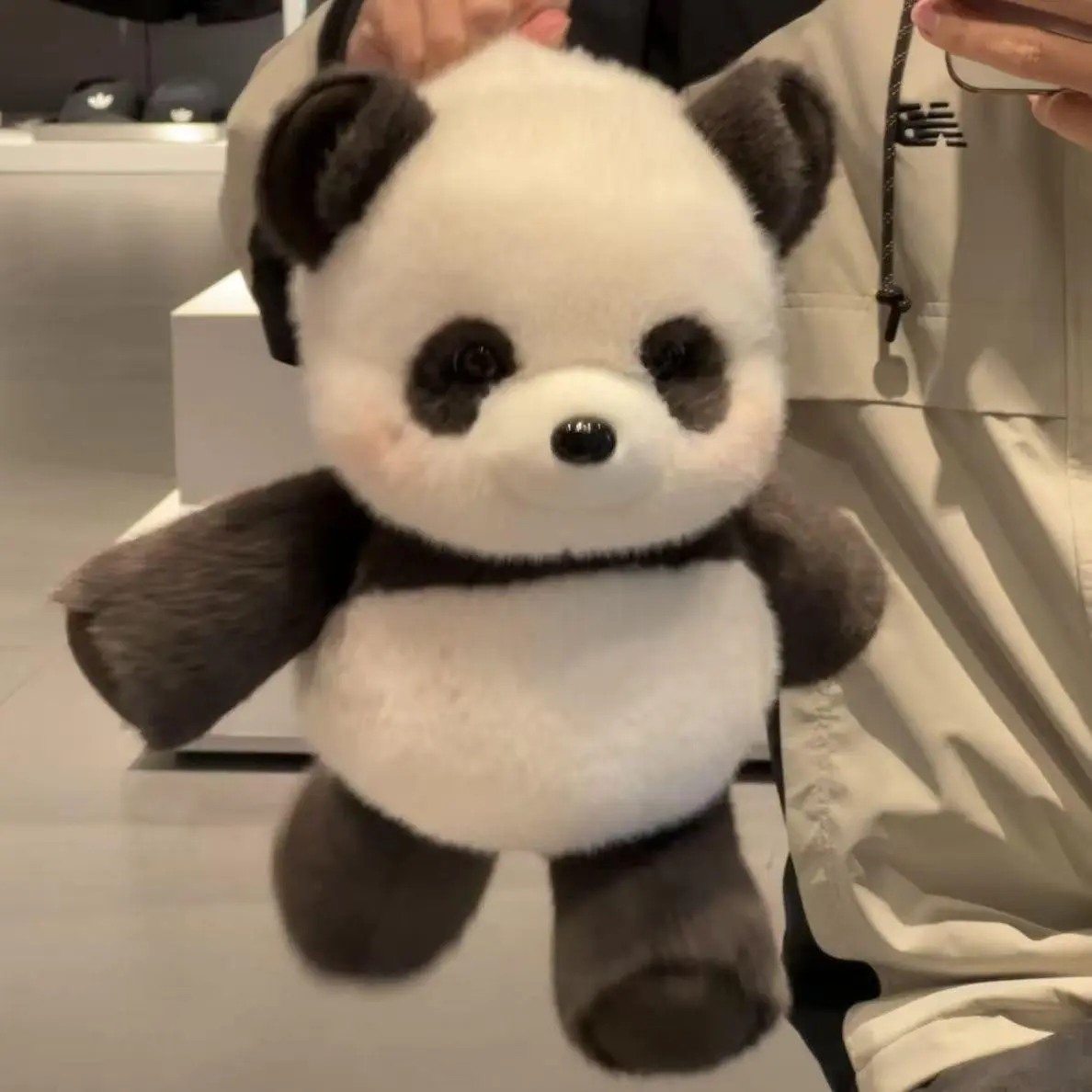 17 Inch Running Panda Plush Toy, Soft Cute Huggable Stuffed Animal Decor, Stuffed Animal Gifts, Perfect Birthday Gift for Adults and Kids, Home Decoration