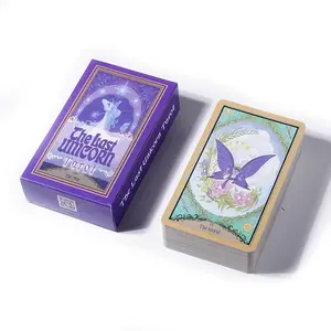 The Last Unicorn Tarot Cards, 78 Deck Oracle, English Visions Divination, Portable Fortune-Telling Game, Easter, Christmas, Halloween Gift
