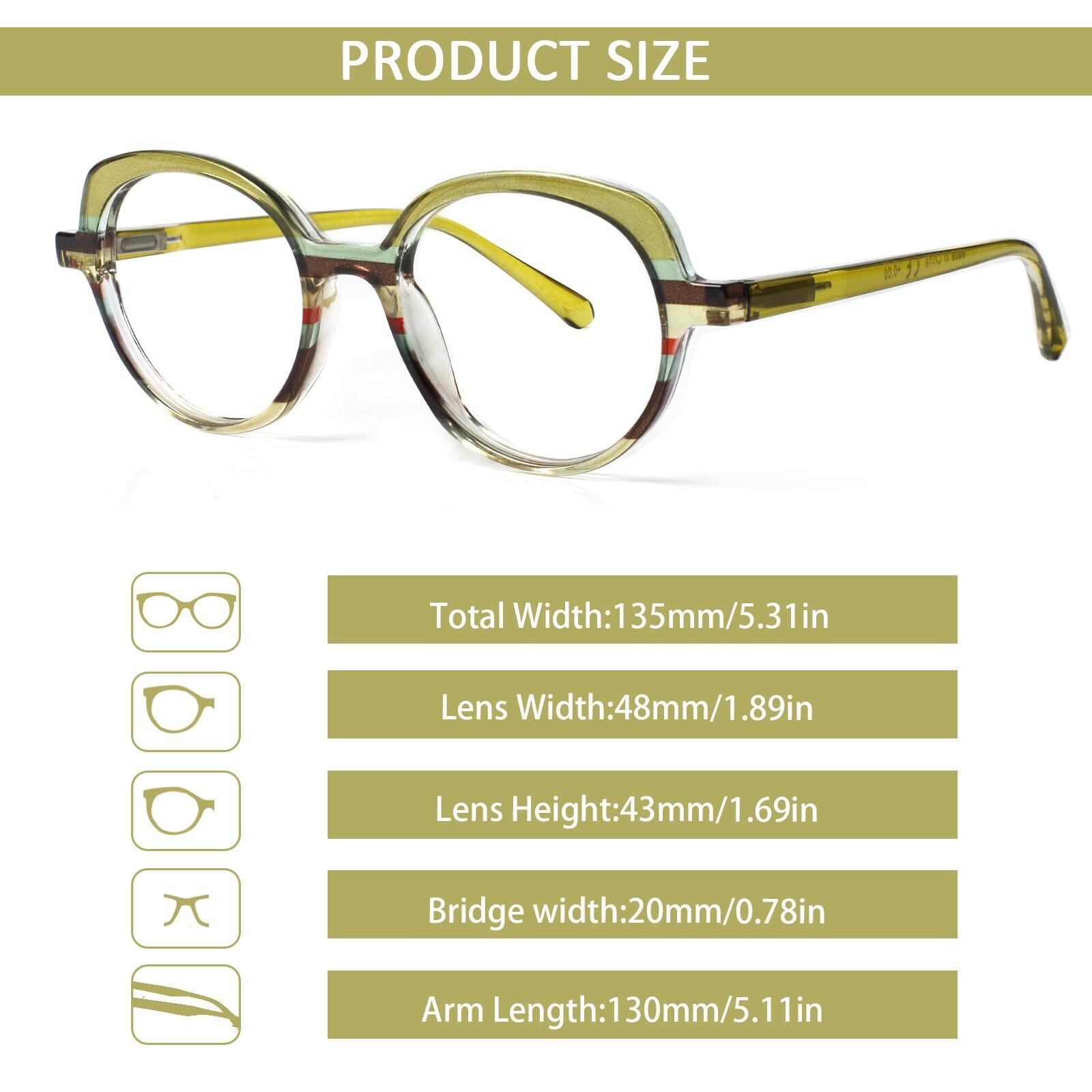 ZOECENT 5 Pack Women's Reading Glasses Blue Light Blocking Comfort Frames Spring Hinges Stylish Designs