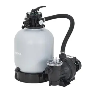 1/3 HP Sand Filter Pump System for Above Ground Pools, 12-inch filter tank with 7-way multi-port valve, 3,435 GPH high flow rate, UV-resistant sturdy construction, all-in-one complete pool filtration equipment