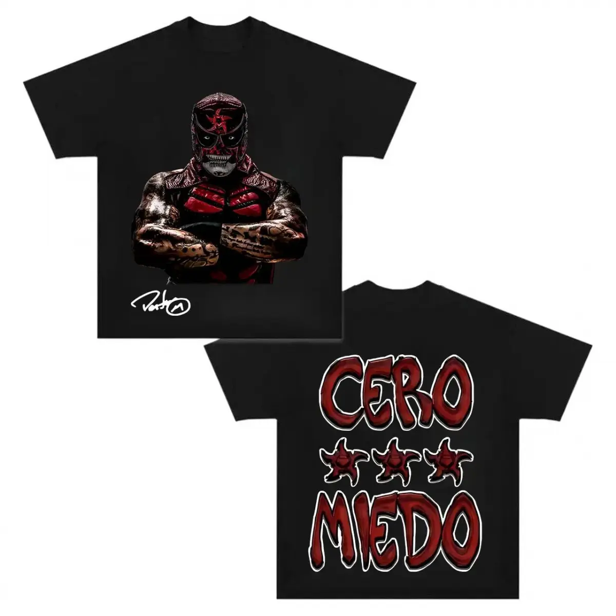 [ 🎆   Sale Up To 50%]Cero Miedo T-Shirt – Pentagón Jr Lucha Libre Wrestling Tee, Zero Fear Graphic Shirt, Soft Cotton Unisex Fan Merch, Streetwear Trend