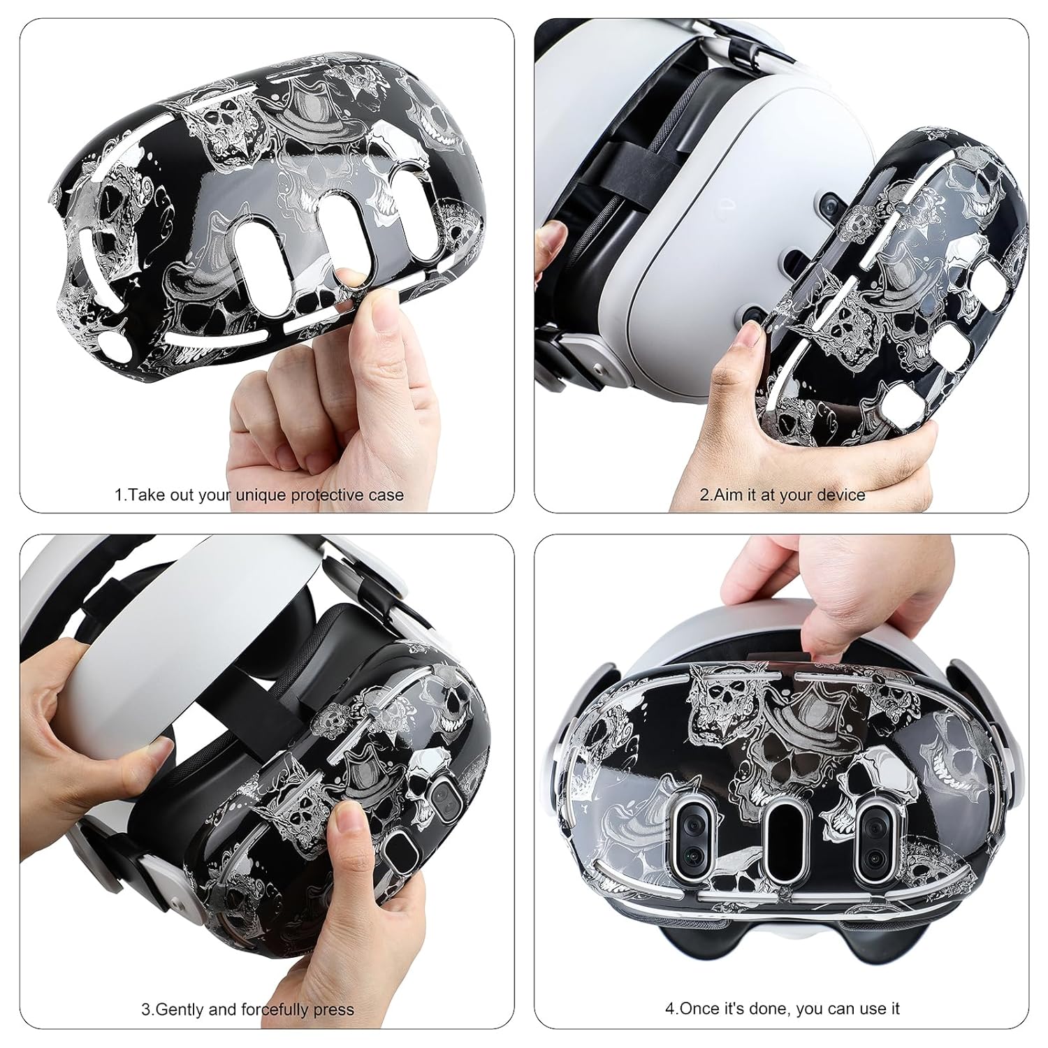 Hard Shell Protector Case Cover for Meta Quest 3,VR Headset Protector for Oculus Quest 3,Accessories for Quest 3 (Black)