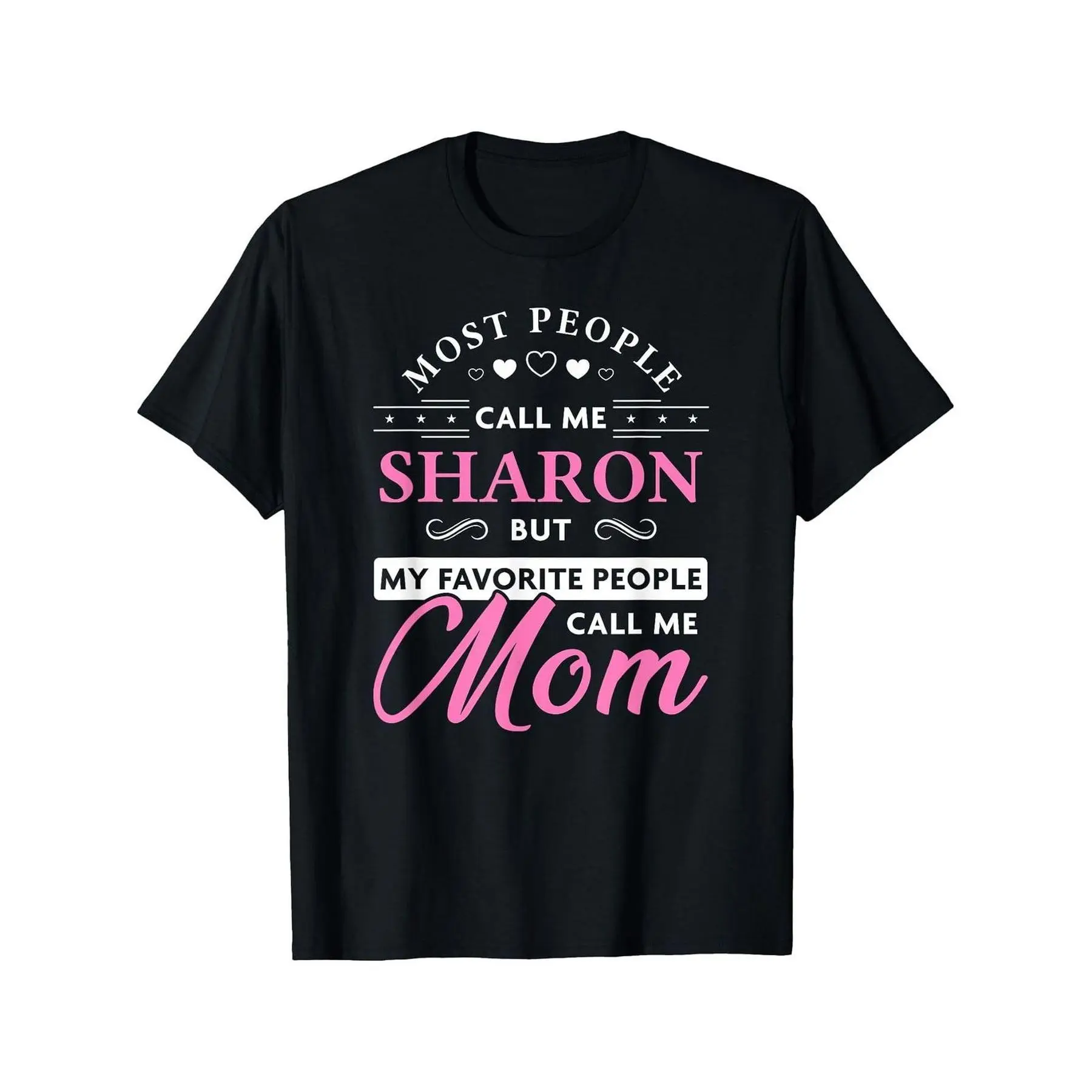 Men's Cotton Comfortable Shortleeve Fitness T-Shirt, Unisex PLUS SIZE Sharon Name Gift for Mom, 2026 Black Clothes