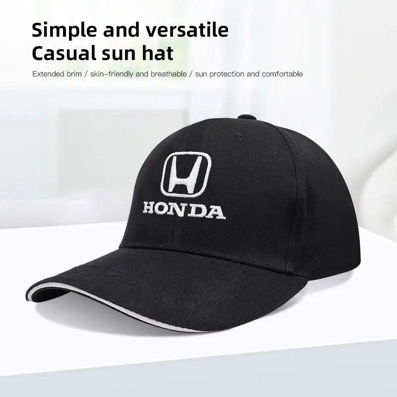 Embroidery Hats Baseball Caps Casual Sun Hat Outdoor Sports For Honda Civic Fit Accord ZRV Odyssey Pilot Prelude Super-ONE NSX Passport Prologue Freed CRV HRV Ny1 WRV Elevate Ridgeline Vezel S660 N-ONE BRV Insight CITY Legend Clarity