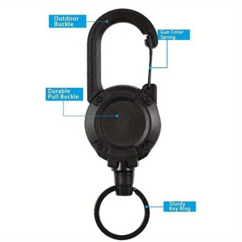 Elastic Key Storage Ring, Anti-Loss Cord Lock, Portable Outdoor Backpack Strap Buckle, Convenient Wire Rope Clip, 1 Piece