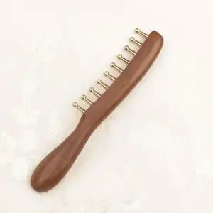 2pcs, (10-Tooth Scalp Massage Comb And Gua Sha Board), for Body Scraping And Head Relaxation
