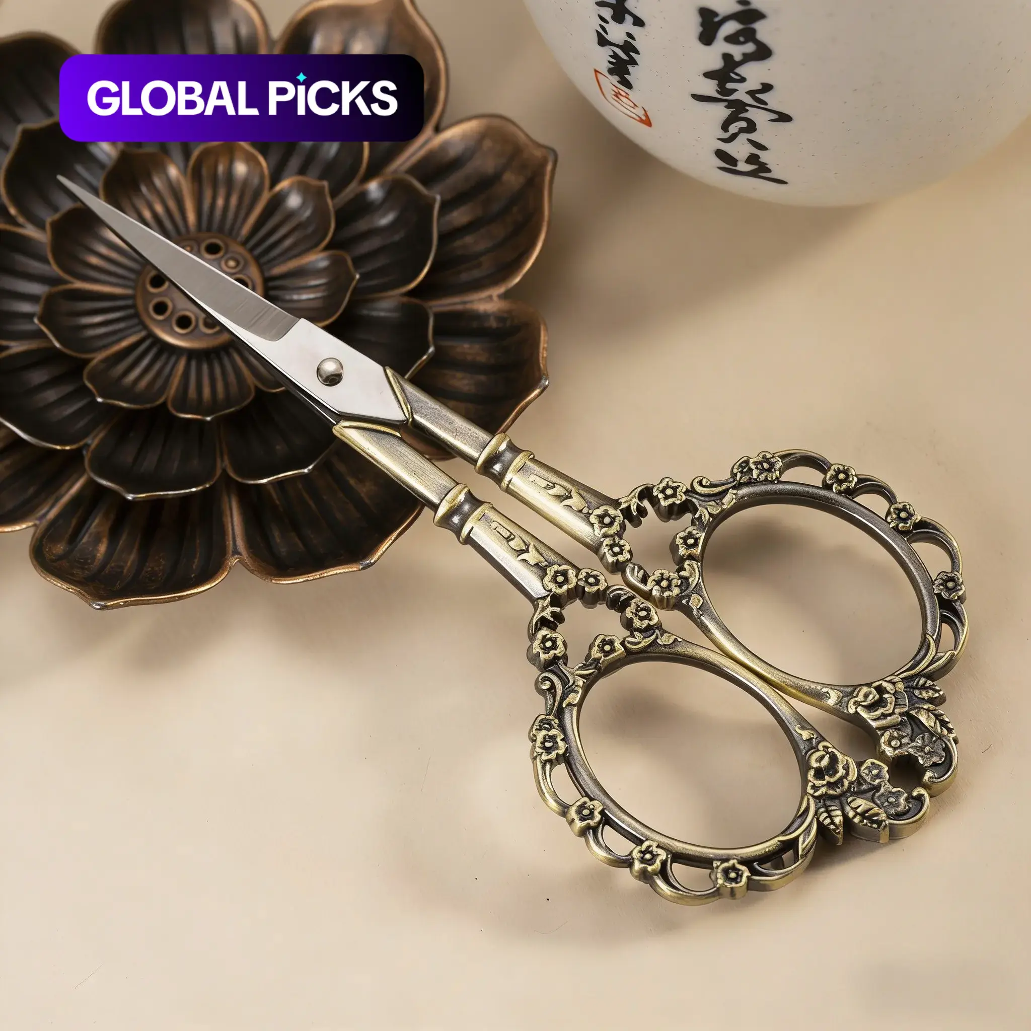 Vintage Tailor Scissors, 1 Count Sharp Thread Scissors without Tassel Decoration, Stainless Steel Nose and Beard Trimmer, Handicrafts, Artworks, Needlework, Sewing Tools, Sewing Supplies Crafts, Sewing Accessories, Crafting Sewing Tools #GLOBAL PICKS