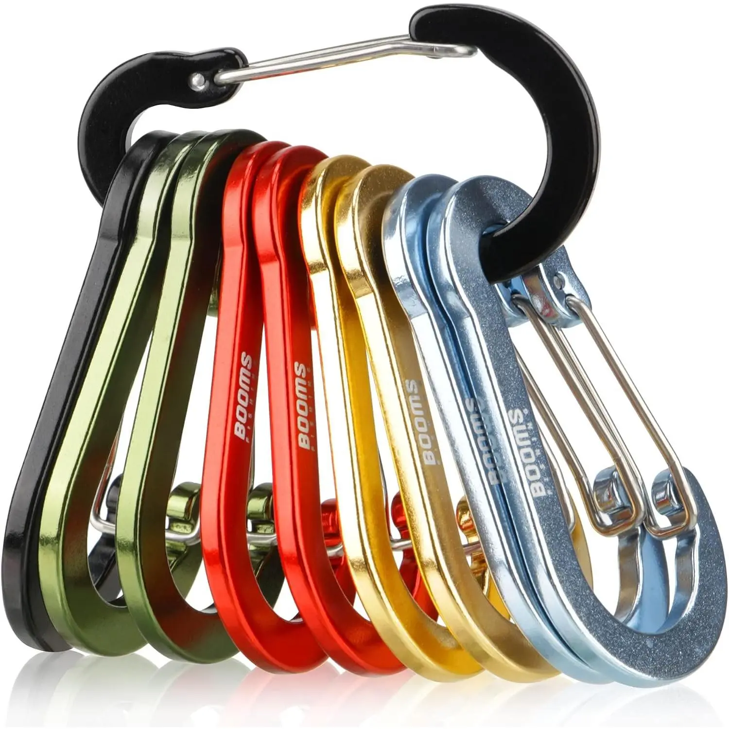 CC5 Multi-Use Carabiner Clips, 10 Pack 2.7" Small Caribeener Clips,   Caribeaner Clip