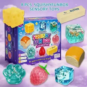 8-Piece Mystery Soft Box Series Compressing Toys, Finger Toy Set for Stress Relief, Sensory Fidget Relief, Perfect Gift Idea, Fun and Relaxing Playset