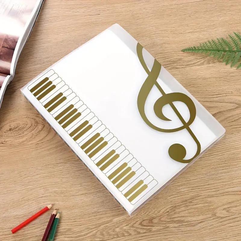 Music Note Pattern File Folder, 40 Pockets File Folder, Organize and Protect Your Sheet Music and Files, Document Organizer, Office Stationery & Supplies