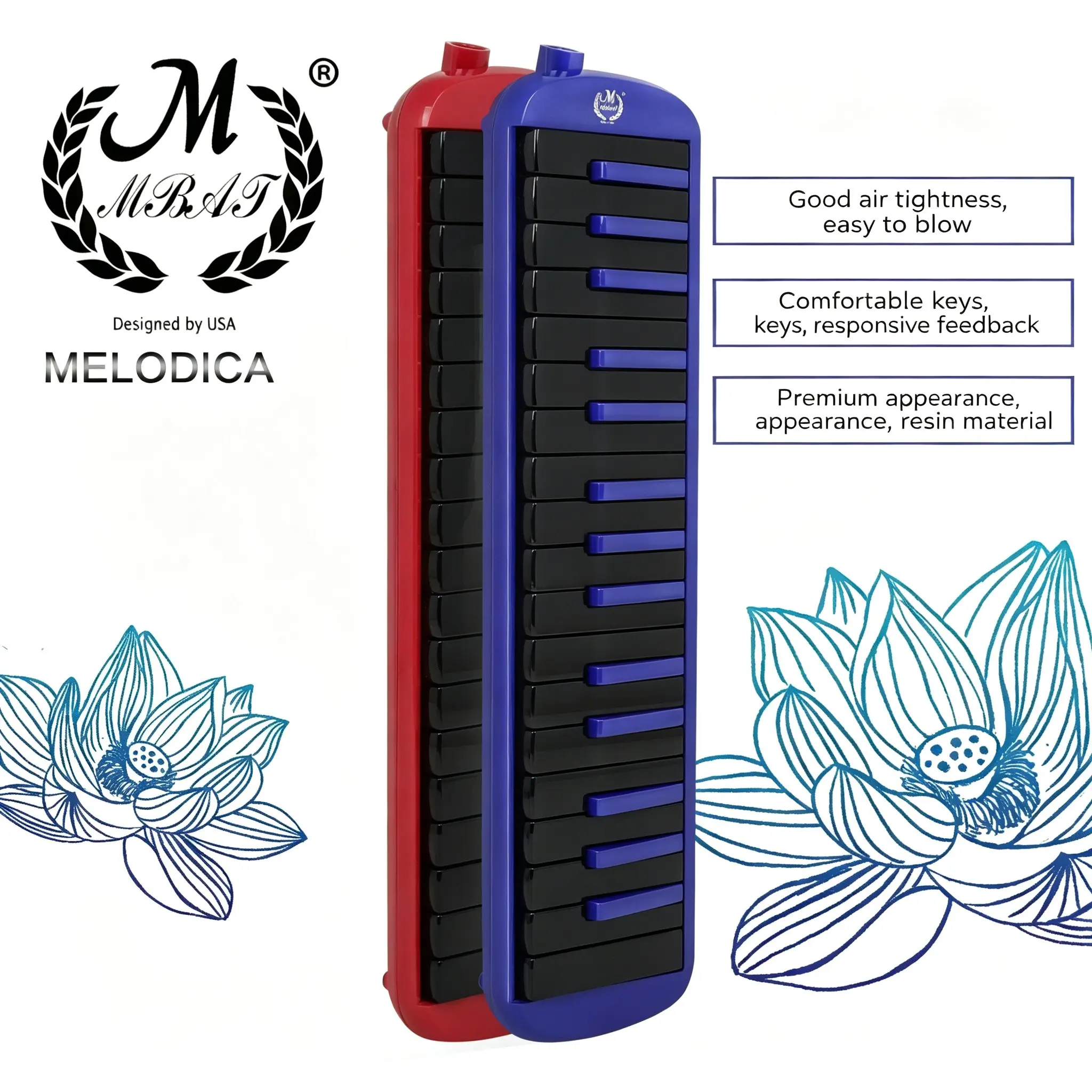 Mebet Kf-32 High-Quality 32-Key Accordion, Classic Design, Durable Eva Case, Ideal for Students, Groups, Outdoor Play, Music Competitions
