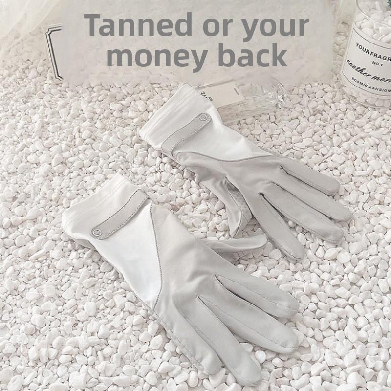 New sunscreen gloves medium and long women's outdoor driving UV protection summer sunshade touch screen thin loose