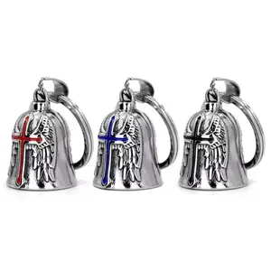 3PCS Motorcycle Bells, Guardian Angel Wing Biker Bells for Good Luck and Protection, Punk Style Motorcycle Accessories, Lucky Ride Charm for Men and Women, Biker Gift for Road Trips and Travel