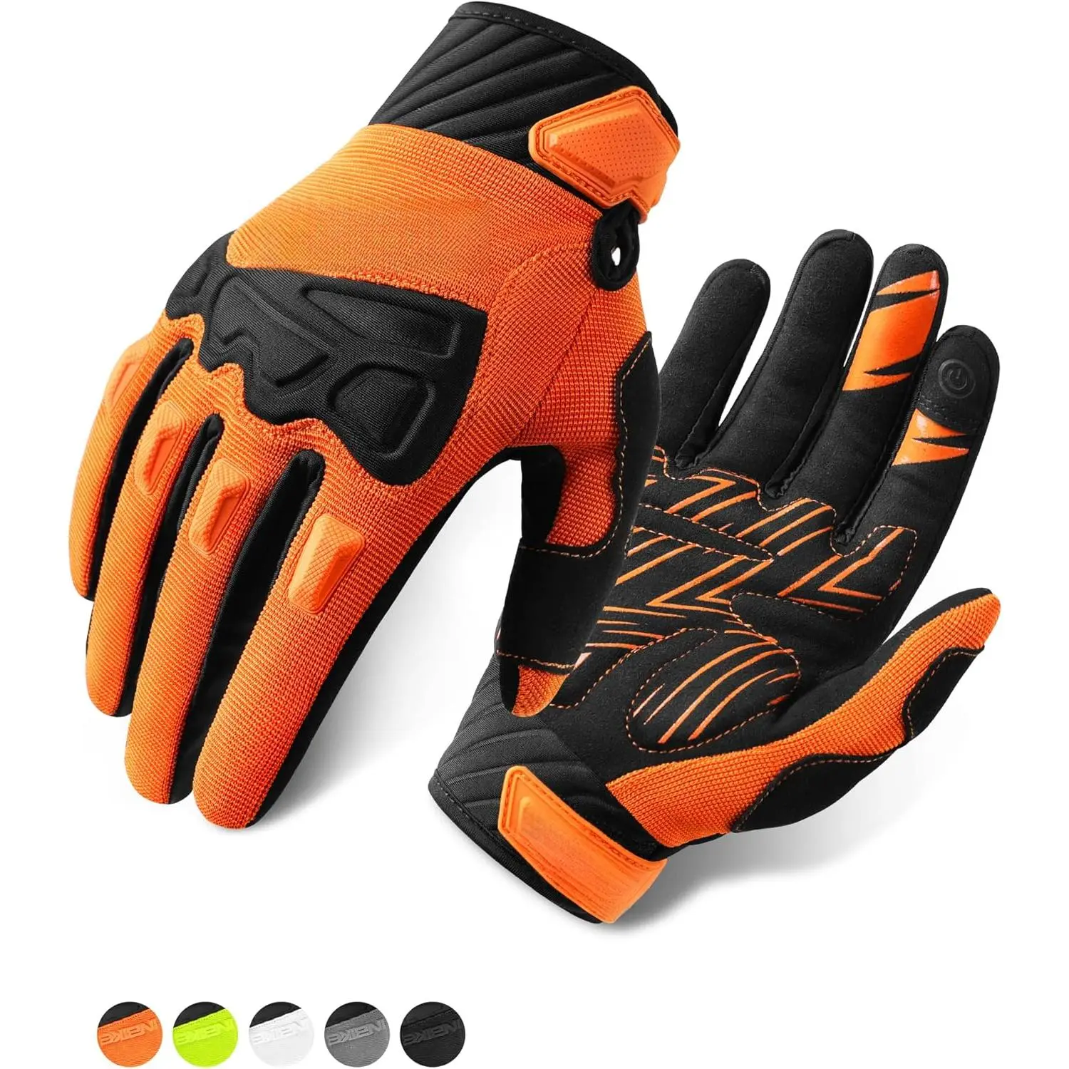 Adult Male Biking Gloves, Affordable Prices, Knuckle Guard, Padded, Breathable, Easy Support for MTB Motocross Racing