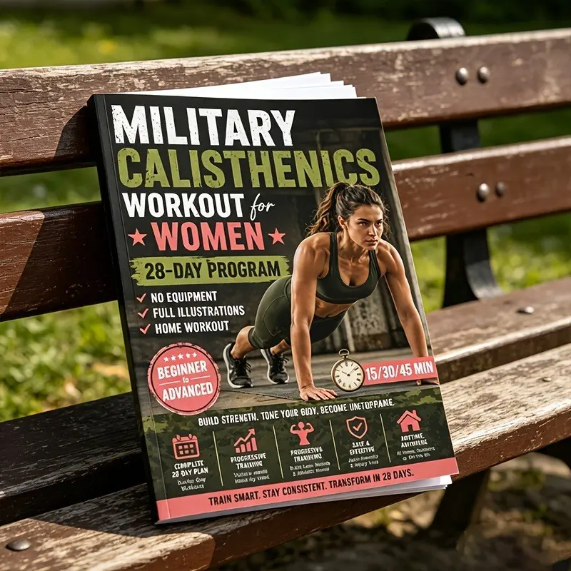 Military Calisthenics Workout for Women, 28-Day No-Equipment Home Fitness Plan, Full Illustrations, Effective Strength Training, Build Strength, Tone Your Body, Ideal for Beginners, Beginner Friendly, Comprehensive Guide
