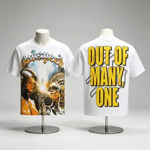 Summer Outfits Shirts For Men Godspeed Cyber Robot Graphic Tee Pure Cotton Oversized Streetwear Men Women Vintage Tees 4th Of July Shirts