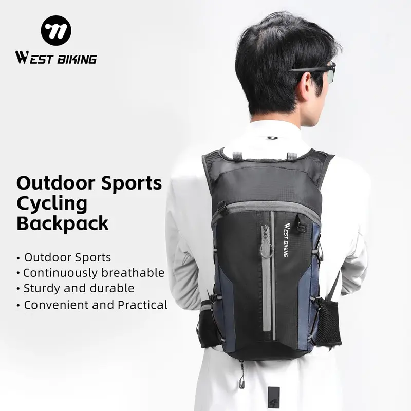 10L Ultralight Folding Bicycle Backpack, Breathable Waterproof Hiking Rucksack, Nylon Sports Bag, Portable Water Bag Bike Backpack