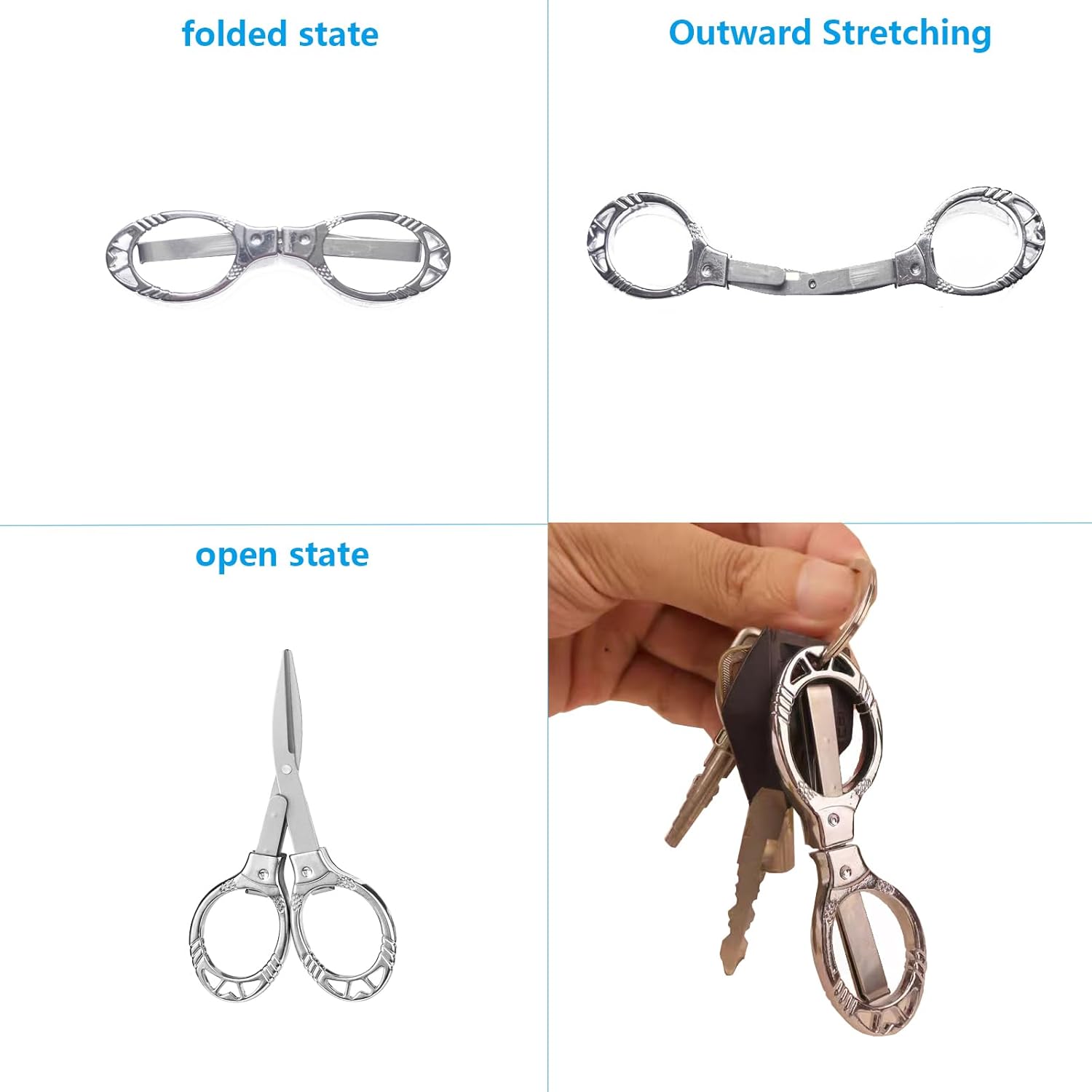 2 count Small , Foldable Travel Mini Folding Scissor for , Office, Outdoor, Nurse, Portable Pocket  Nurse Accessories (rose )