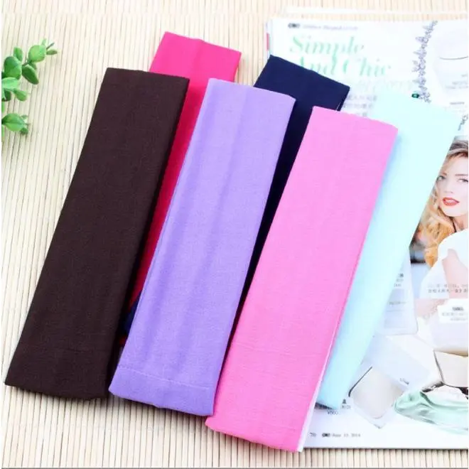 Milk Silk Headbands for Women, 4 Pack Solid Color Wide Elastic Sweat Band, Fashion Headband Accessory for Workout & Yoga, Elastic Fashion Headbands