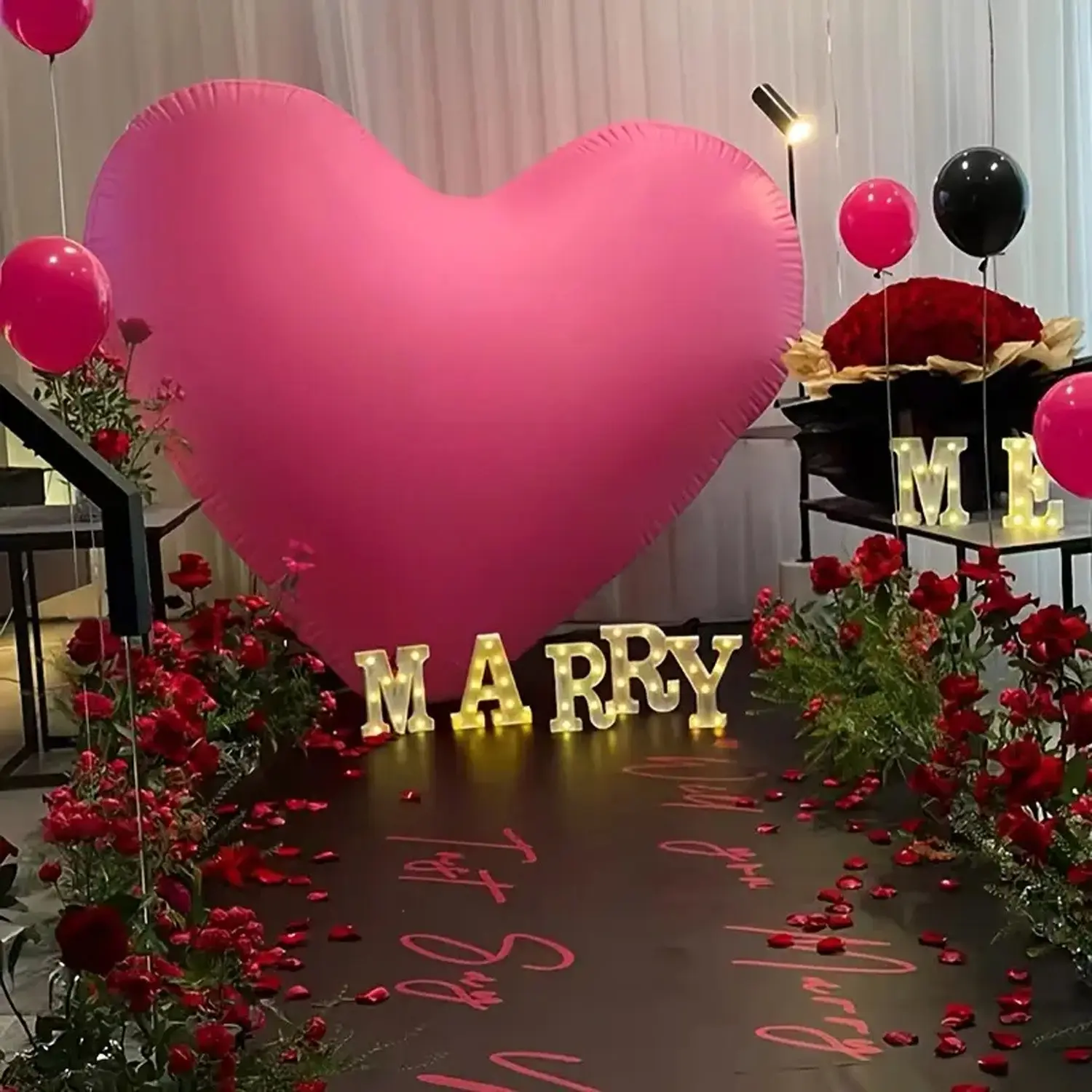63 Inch Giant Pink Heart Foil Balloon, Oversized Heart Party Decor, Reusable Durable Mylar Balloon for Indoor & Outdoor Use, Perfect Photo Prop for Wedding, Birthday, Valentine’s Day, Anniversary, Christmas & Halloween, Viral Social Media Party Accessory