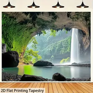 Ocean Sky Landscape Backdrop Coastal Nature Theme Tapestry Wall Hanging Photography Background for Beach Party Home Decor Relaxation Space Supplies