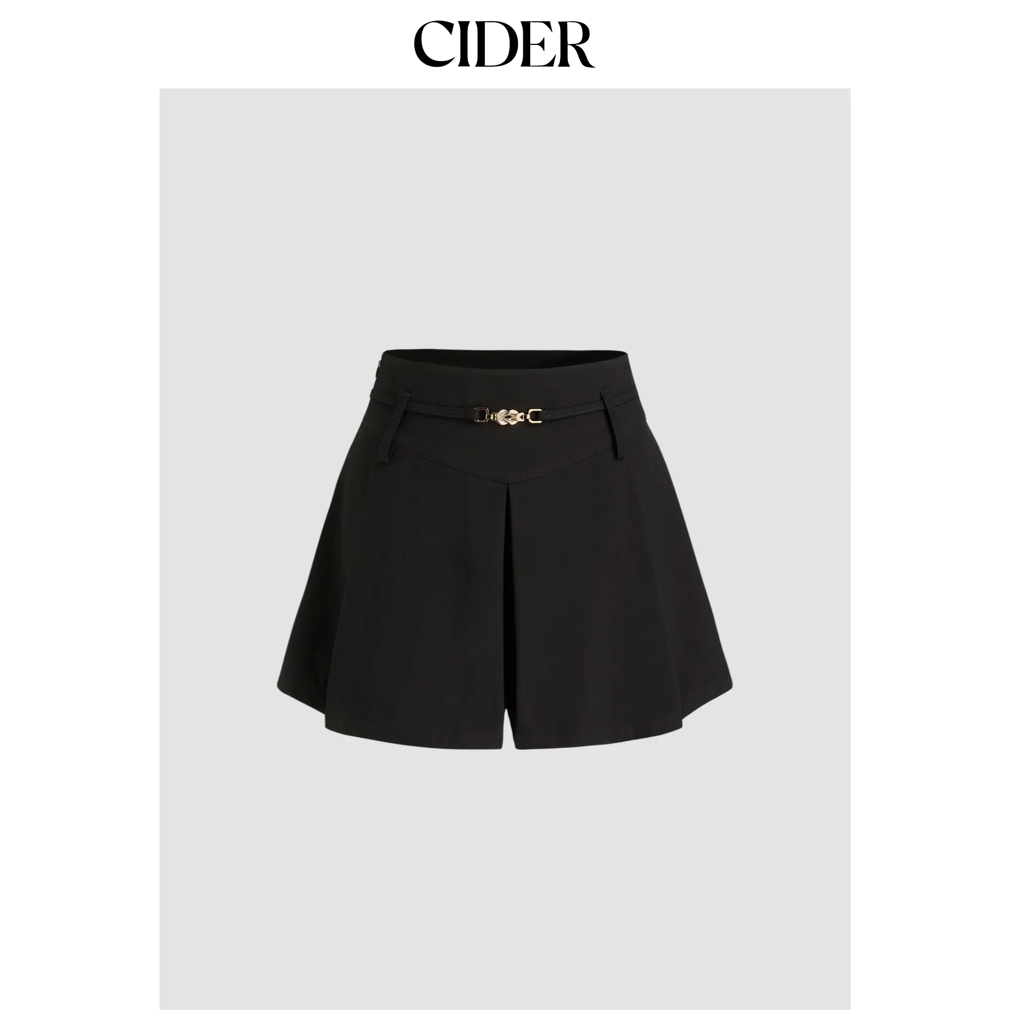 Cider Women's Pleated Shorts With Belt, Size 0-10