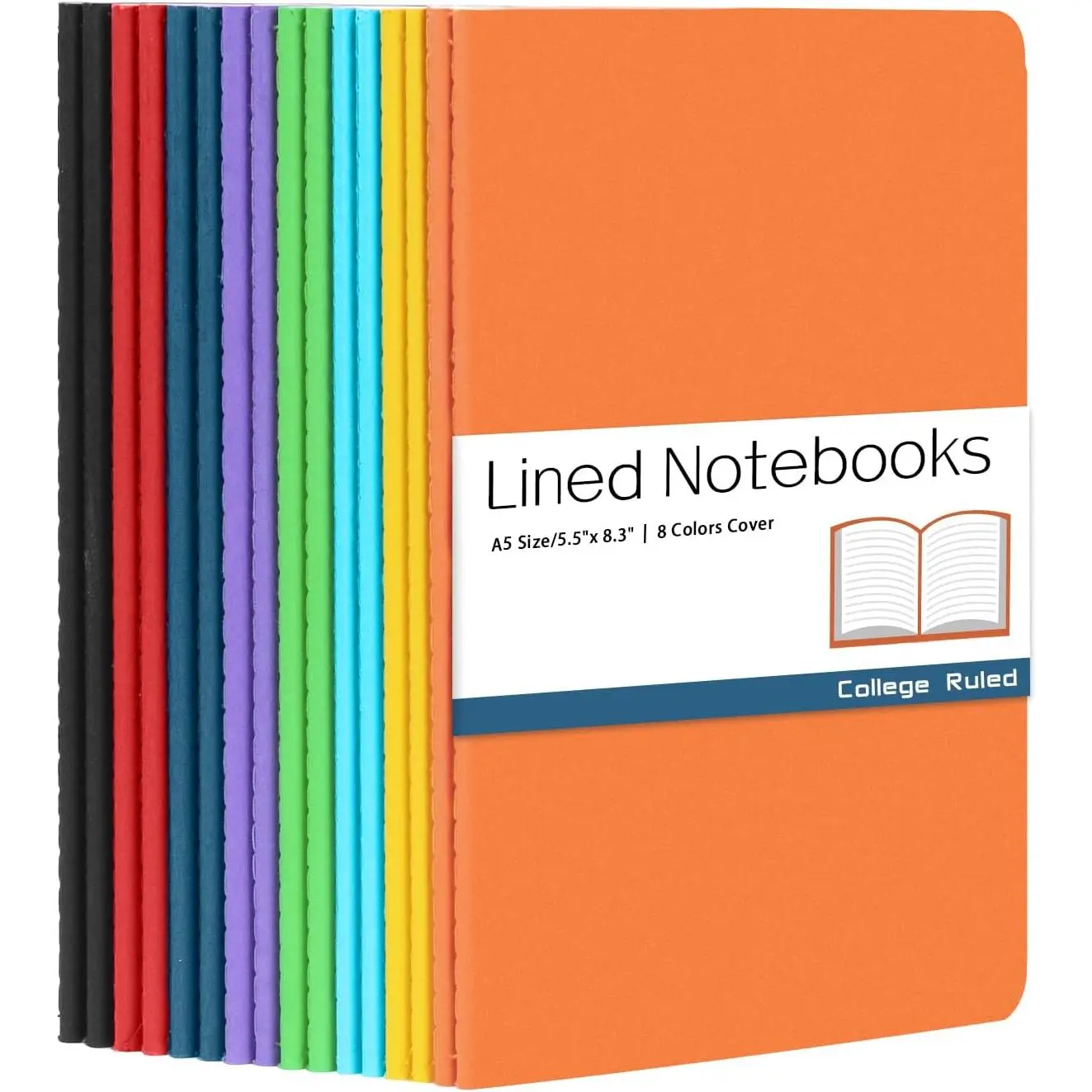 A5 Notebooks Bulk Blank Journals 16 Packs(5.5x8.3), Travel in Bulk Colorful Soft Cover, Sketchbook with No Lines Writing Diary Subject Notebooks Planner 30 Sheets/60 Pages