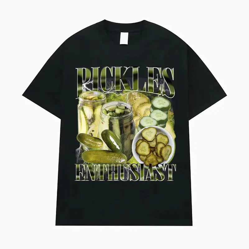 Vintage Pickle Enthusiast Funny Meme T Shirts Women Fashion Casual 90s Graphic T-shirt Tees Women T Shirt Aesthetic Clothes