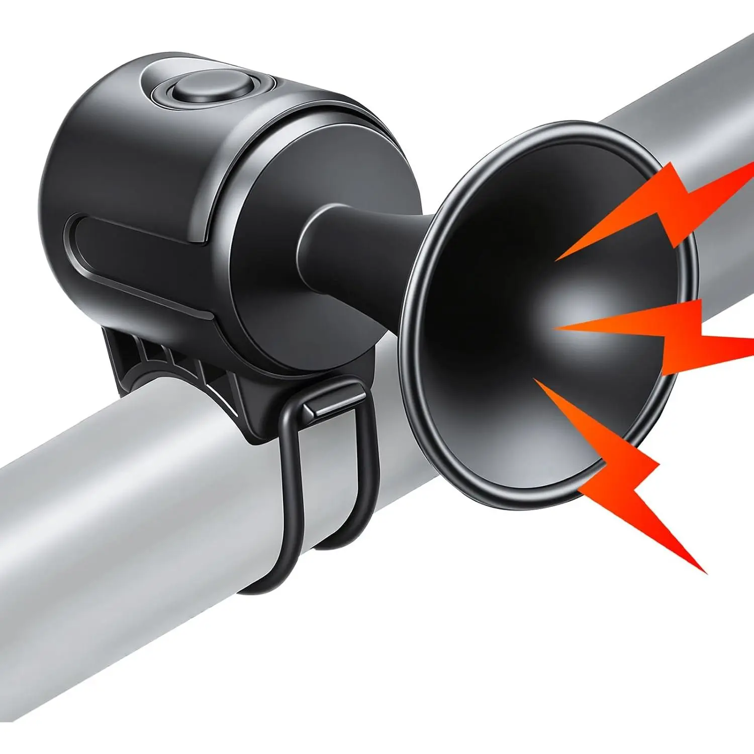 Bike Horn, 130db Loud Bicycle Electric Horn for Handlebars, Bike Bell with 3V Button Battery Operated, Bike Horn for Adults Kids Bike, Scooter, Ebike, IPX4 Waterproof & Easy Installation