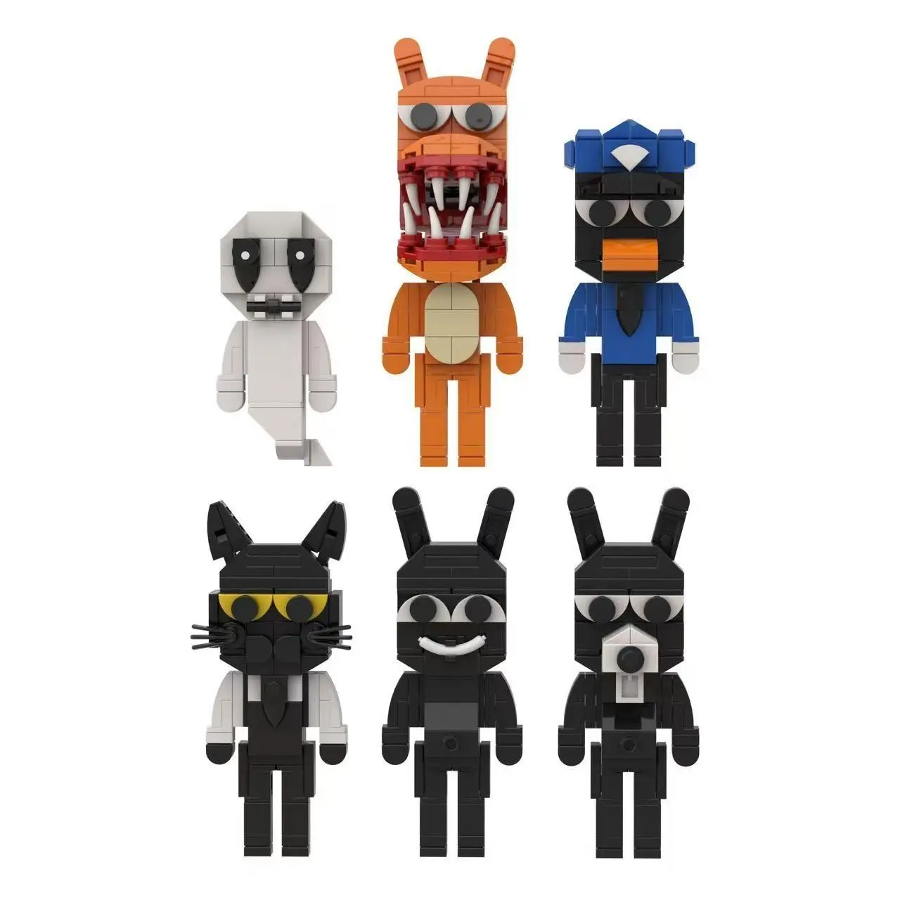 6-Piece Animal Hospital Game Figure Model Building Blocks, 490 Pieces DIY Assembly Toy, Suitable for Boys and Girls, Collectible or Decorative