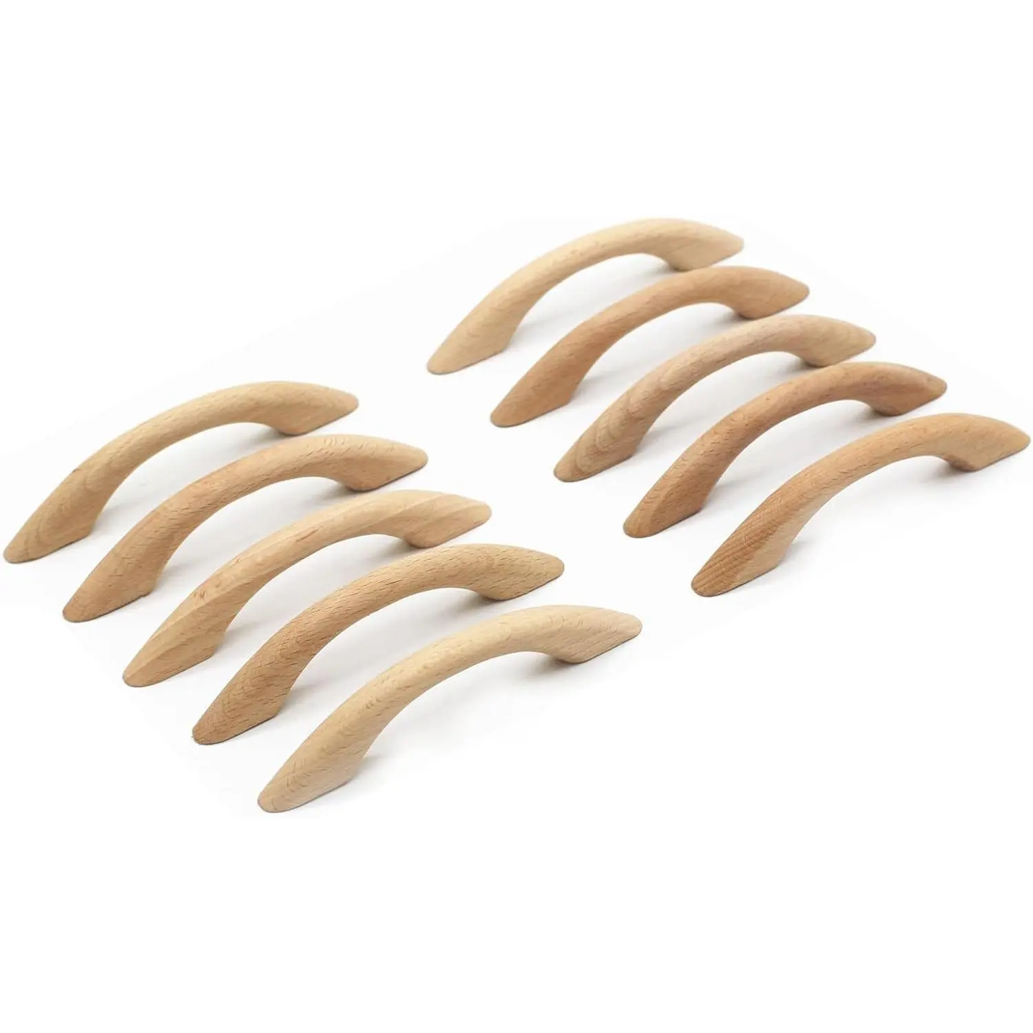 10 count Unfinished  Pulls Handles - Kitchen Cabinets Furniture Dresser Wardrobe Cupboard Drawer Pulls Handles, 2.5" Hole Centers