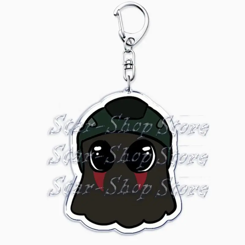 Cute Military Game Ghost Chibis Keychains for Accessories Cod Soldier Soap Simon Riley Keyring Jewelry Fans Friends Gaming Gifts