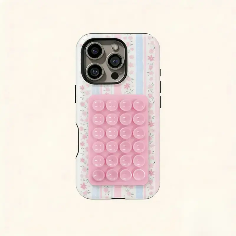 1 Pack Soft Silicone Suction Cellphone Case - Aesthetic Flower Casing, Easy Installation, Firm Nonslip Hold, Coquette Teen Gift, Phone Accessories for iPhone 17 Pro Max,16,16 Plus,15,14,13,12,11,Pro Max Device Protection