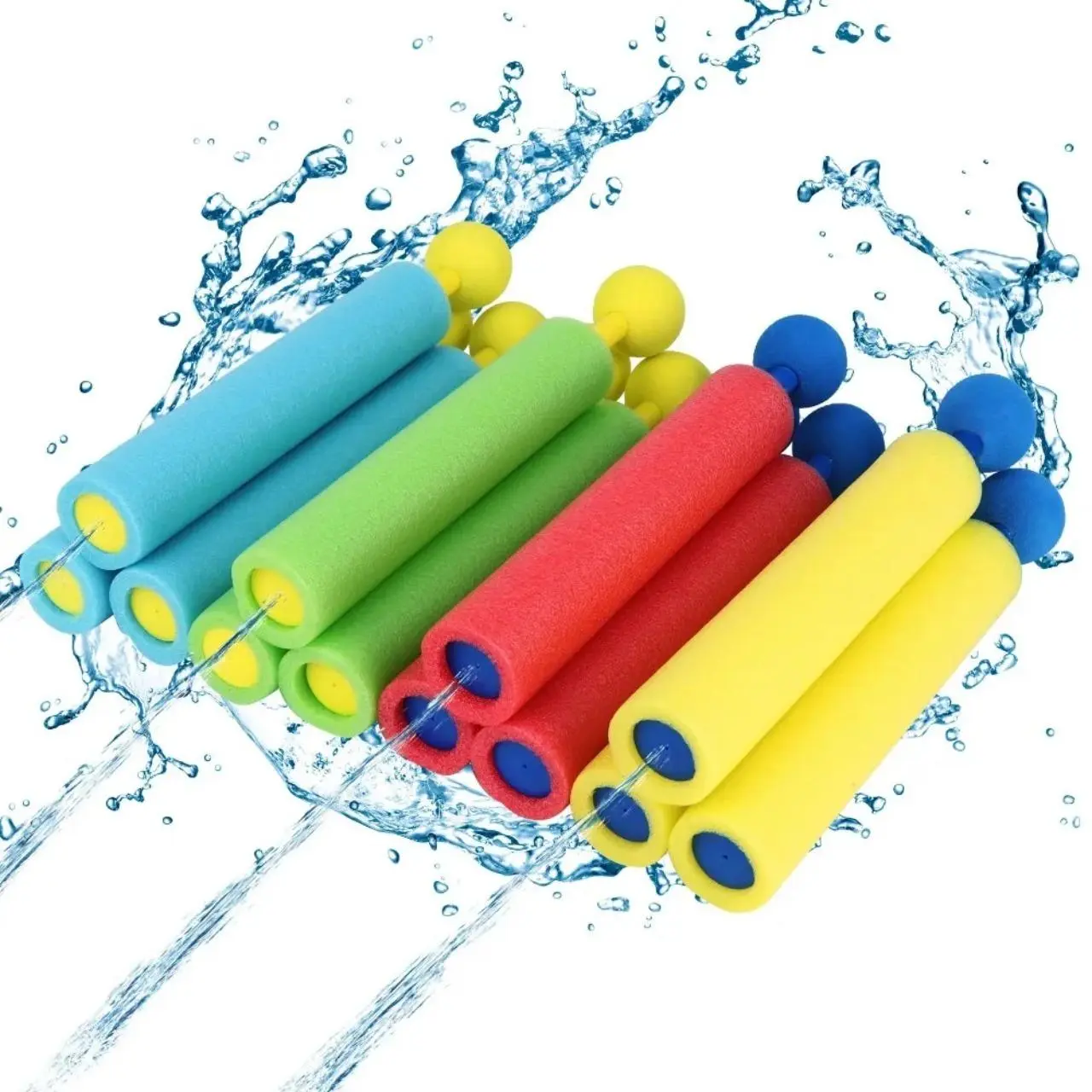 Kids' Squirt Guns Set - 3PCS Random Color Automatic Squirt Watergun, ABS+Foam, Lightweight & Pool Floating Design, Portable, Easy-to-Use, No Battery Needed, Outdoor Sports Toys, Ideal Summer Gift Water Blasters Water Playset, Water Gun