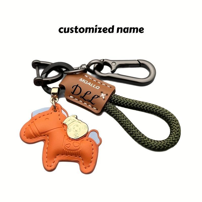 Custom Keychain with a Faux Leather Car Pendant, Easy And Stylish, Suitable for Both Men And Women