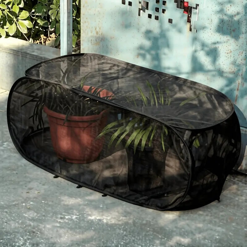 Foldable Plant Protection Cover with 8 Ground Stakes, Insect & Animal Barrier, Sun Shade Guard for Seedlings Fruits Vegetables, Plant Covers, Practical Garden Supplies