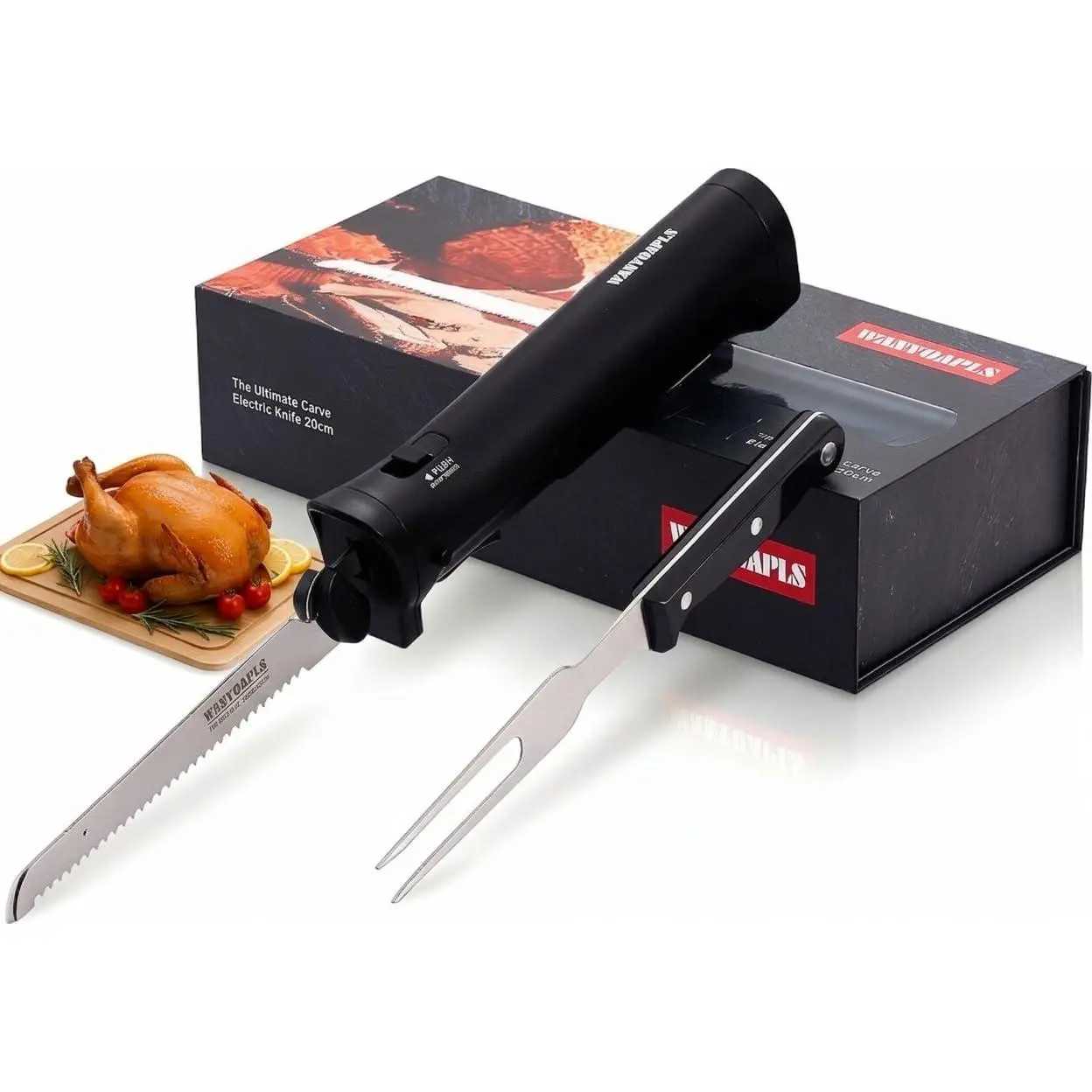 Cordless Electric Knife – Rechargeable Electric Knives with Safety Lock, Ergonomic Handle, Versatile Bread Slicer, Bread Knife for Effortless Carving of Meats, Cheese – Perfect for Kitchen Use