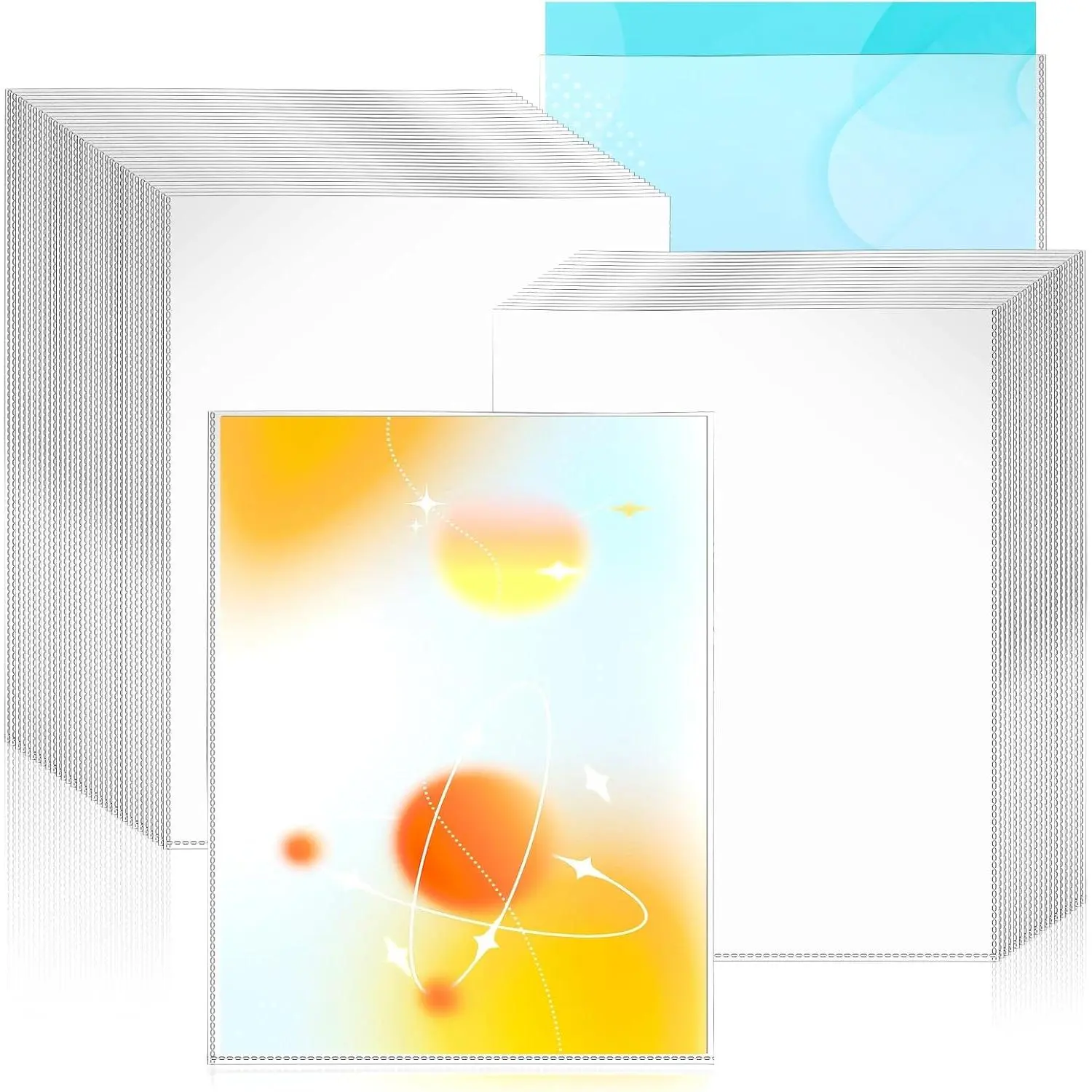 100 Pack No Holes Sheet Protectors,8.5" x 11", Letter Size Heavy Duty Clear View Page Protectors Without Holes,Top Loading Clear Paper Sleeves Document Artwork Protectors