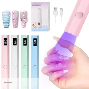 LED Portable UV Nail Lamp with Digital Timer Display, USB Rechargeable Mini Curing Light for Gel Nails, Polish & Glue Hardening, Ideal for Home and Salon Use